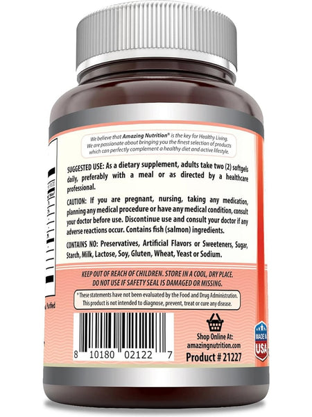 Amazing Omega, Wild Alaskan Salmon Oil, 2000 mg, 180 Softgels