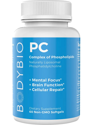 BodyBio, PC (Phosphatidylcholine), 60 Non-GMO Softgels