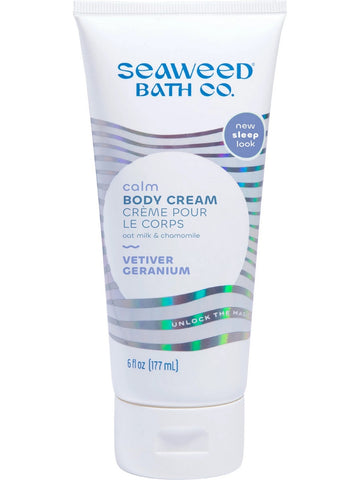 Seaweed Bath Co., Calm Body Cream, Vetiver Geranium, 6 fl oz