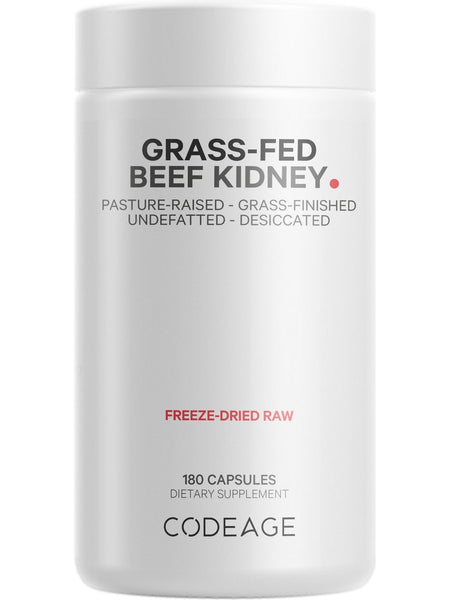 Codeage, Grass-Fed, Beef Kidney, 180 Capsules