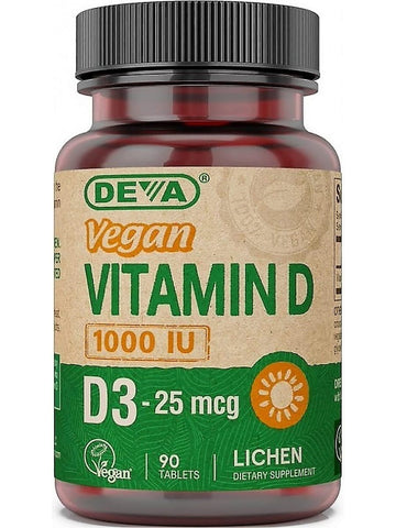 DEVA Nutrition, Vegan Vitamin D, D3-25 Mcg, 1000 IU, 90 Vegan Caps