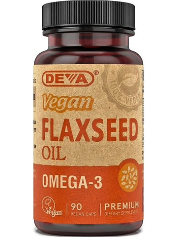 DEVA Nutrition, Vegan Flaxseed Oil, 90 Vegan Caps