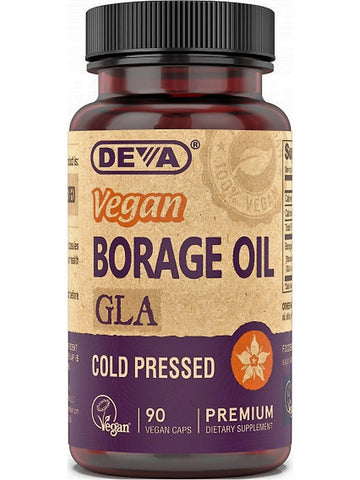 DEVA Nutrition, Vegan Borage Oil, GLA, 90 Vegan Caps