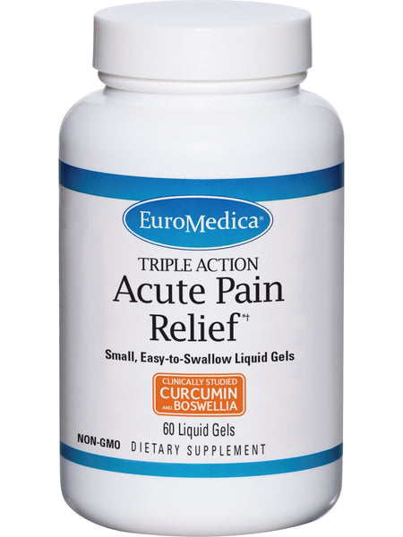 EuroMedica, Triple Action Acute Pain Relief, 60 Liquid Gels