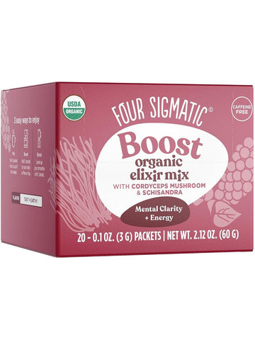 Four Sigmatic, Boost Organic Elixir Mix with Cordyceps Mushroom and Schisandra, 20 Packets