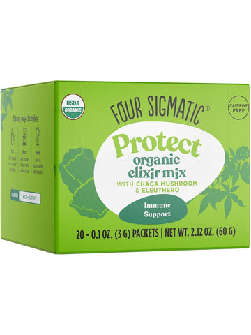 Four Sigmatic, Protect Organic Elixir Mix with Chaga Mushroom and Eleuthero, 20 Packets