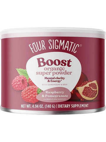 Four Sigmatic, Boost Organic Super Powder, Raspberry and Pomegranate, 4.94 oz