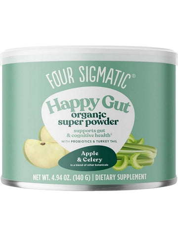 Four Sigmatic, Happy Gut Organic Super Powder, Apple and Celery, 4.94 oz
