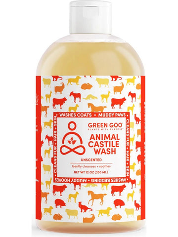 Green Goo, Animal Castile Wash Unscented, 12 oz