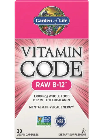 Garden of Life, Vitamin Code, Vitamin B12, 30 Vegetarian Capsules