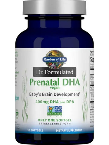 Garden of Life, Dr. Formulated, Prenatal DHA Vegan, 400 mg, 30 Softgels