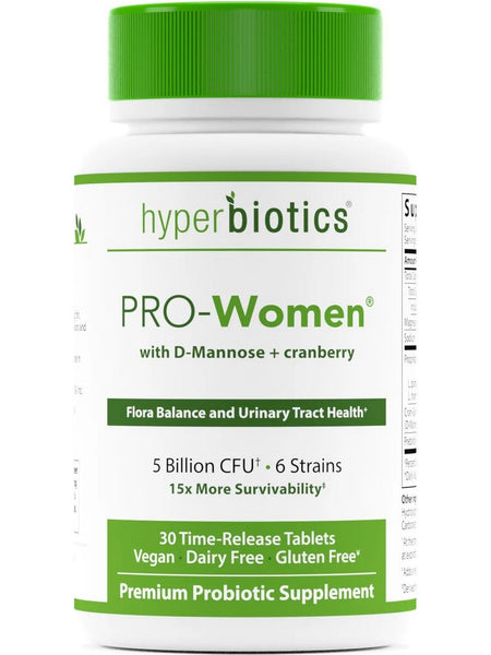 Hyperbiotics, PRO-Women with D-Mannose+Cranberry, 30 Time-Release Tablets