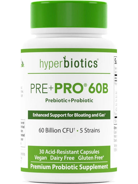 Hyperbiotics, PRE+PRO, 60 Billion CFU, 30 Acid-Resistant Capsules