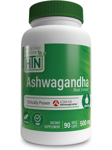 Health Thru Nutrition, Ashwagandha KSM-66 500 mg, 90 VegeCaps