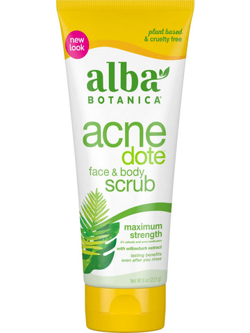 Alba Botanica, Acnedote Face and Body Scrub, 8 oz