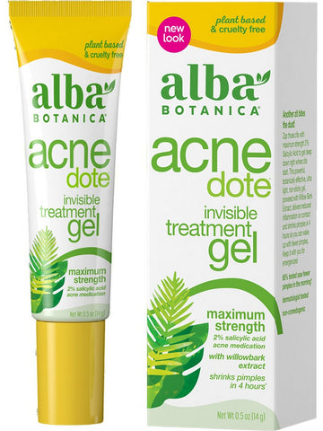 Alba Botanica, Acnedote Invisible Treatment Gel, 0.5 oz