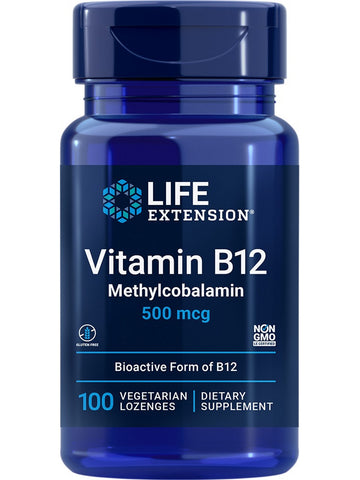 Life Extension, Vitamin B12 Methylcobalamin, 500 mcg, 100 vegetarian lozenges