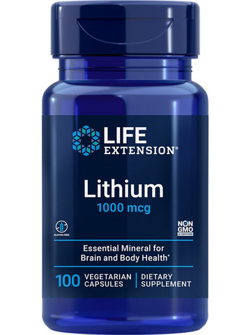 Life Extension, Lithium, 1000 mcg, 100 capsules