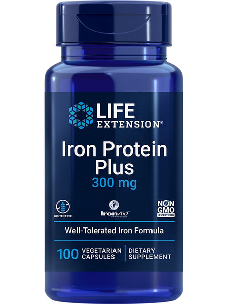Life Extension, Iron Protein Plus, 300 mg, 100 vegetarian capsules