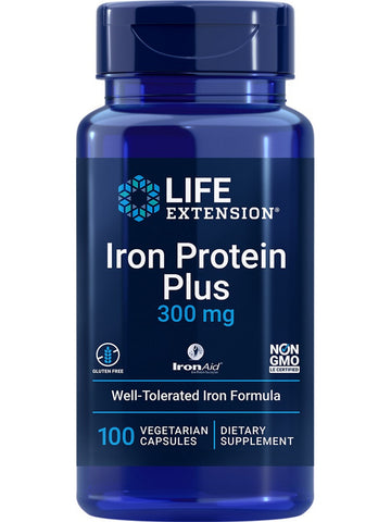 Life Extension, Iron Protein Plus, 300 mg, 100 vegetarian capsules
