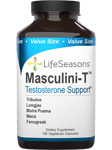 LifeSeasons, Masculini-T Testosterone Support Value Size, 180 Vegetarian Capsules