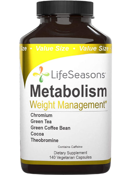 LifeSeasons, Metabolism Weight Management Value Size, 140 Vegetarian Capsules