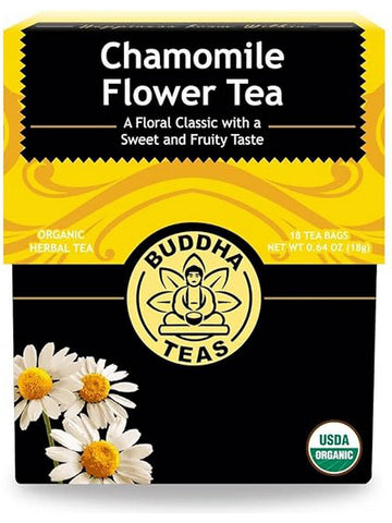** 12 PACK ** Buddha Teas, Chamomile Flower Tea, 18 Tea Bags