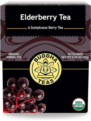 ** 12 PACK ** Buddha Teas, Elderberry Tea, 18 Tea Bags