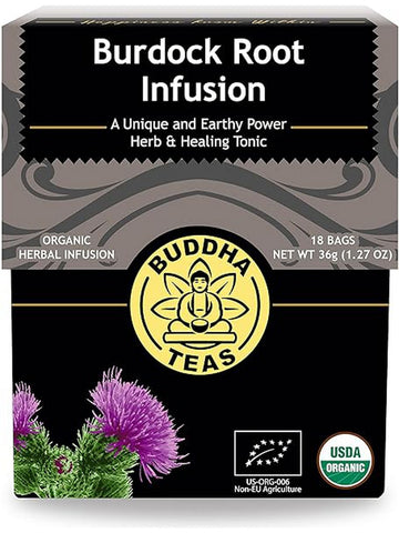 ** 12 PACK ** Buddha Teas, Burdock Root Tea, 18 Tea Bags