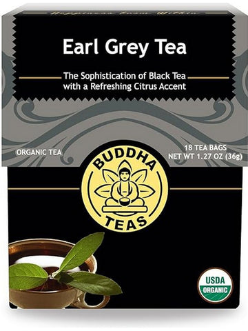 ** 12 PACK ** Buddha Teas, Earl Grey Tea, 18 Tea Bags