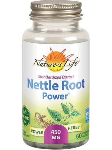 Nature's Life, Standardized Extract Nettle Root Power, 450 mg, 60 Vegetarian Capsules