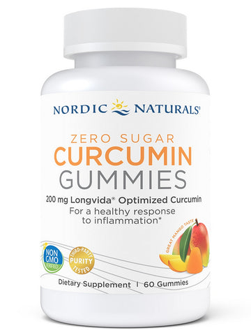 Nordic Naturals, Zero Sugar Curcumin Gummies, Mango, 60 Gummies