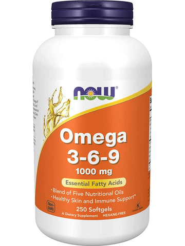 NOW Foods, Omega 3-6-9 1000 mg, 250 softgels