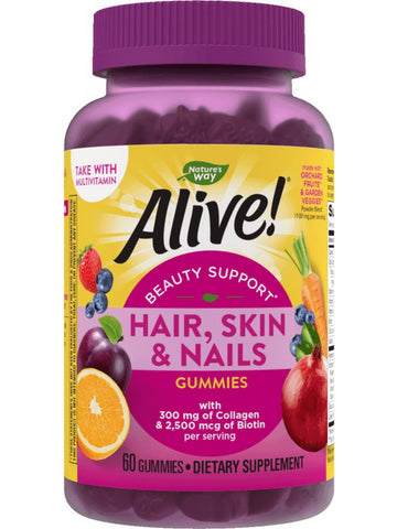 Nature's Way, Alive!® Hair, Skin & Nails Gummies, 60 gummies