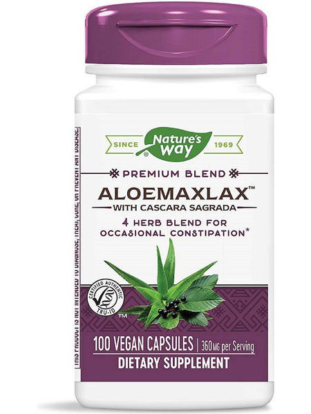 Nature's Way, AloeMaxLax™ with Cascara Sagrada, 100 vegan capsules