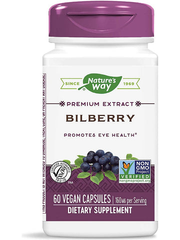 Nature's Way, Bilberry Extract, 60 veg capsules