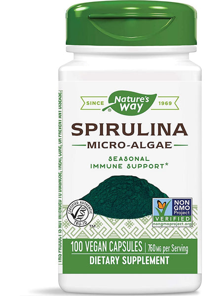Nature's Way, Spirulina Micro-Algae, 100 vegan capsules