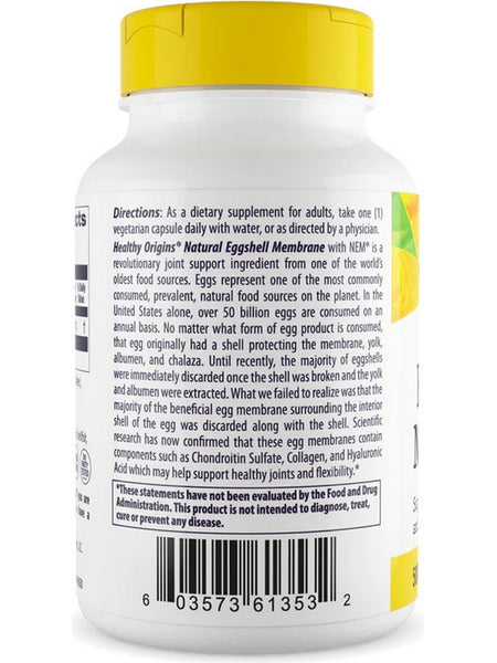 Healthy Origins, Natural Eggshell Membrane, 500 mg, 30 Veggie Caps