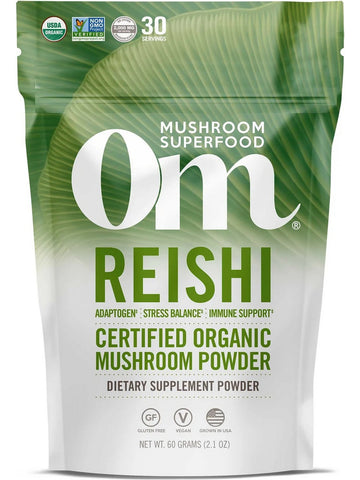 Om Mushroom Superfood, Reishi Certified Organic Mushroom Powder, 2.1 oz