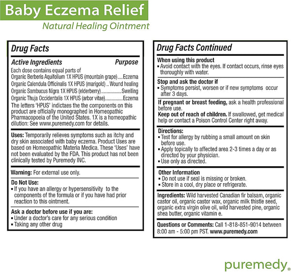 Puremedy, Baby Eczema Relief, 2 oz