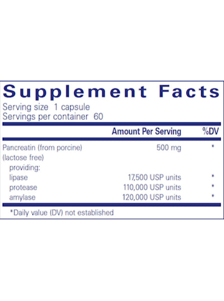 Pure Encapsulations, Pancreatic Enzyme Formula, 60 vcaps