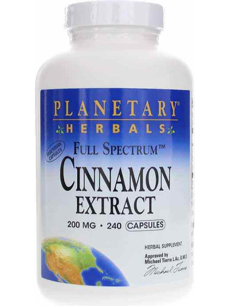Planetary Herbals, Cinnamon Extract 200mg Full Spectrum, 240 ct