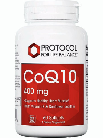 Protocol For Life Balance, CoQ10, 400 mg, 60 Softgels