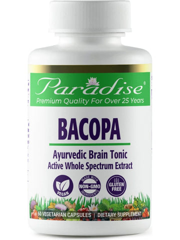 Paradise Herbs, Bacopa, Organic, 60 vegetarian capsules