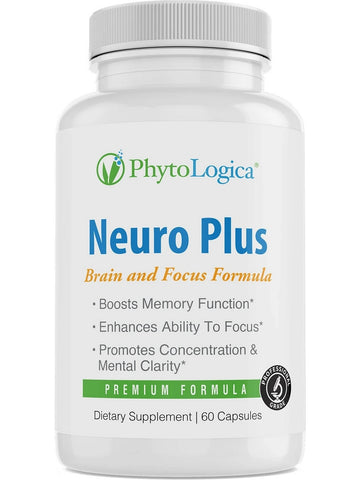 PhytoLogica, Neuro Plus, Brain and Focus Formula, 60 Capsules