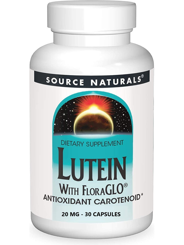 Source Naturals, Lutein with FloraGLO, 20mg, 30 ct