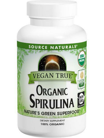Source Naturals, Vegan True® Organic Spirulina 500 mg, 100 tablets