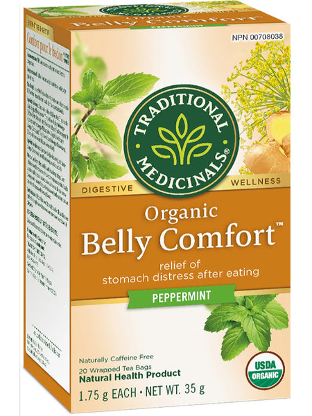 Belly Comfort Peppermint Tea, 16 bags, Traditional Medicinals
