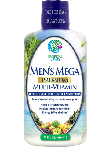 Tropical Oasis, Men's Mega Premium Multi-Vitamin, 32 fl oz