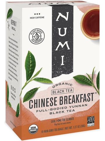 ** 12 PACK ** Numi, Chinese Breakfast, 18 Non-GMO Tea Bags